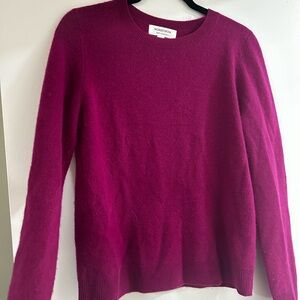 100% Cashmere Fuchsia Crew Neck Sweater by Nordstrom